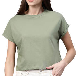 Camiseta Corta de Moda para Mujer, Perfecta para Días Casuales, Material Ligero y Elástico con un Estilo Moderno - Product Image 1
