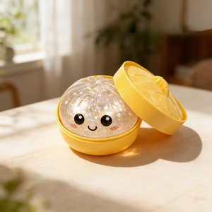 Mystery <b>Squishy</b> Dumpling Stress Ball, Colorful Glitter Squeeze Baozi Fidget Toy with Steamer, Novelty Gift for Kids & Adults - Product Image 4