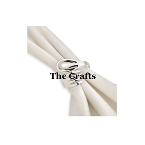 Ensemble de 2 porte-serviettes couleur or et argent, design avantageux, forme ronde, anneau en tissu au meilleur prix - Product Image 6