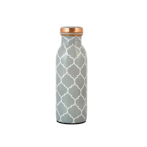 Bouteille d'eau en cuivre pur moderne écologique faite à la main, en laiton martelé, peinte de manière unique - Product Image 3