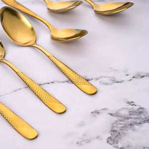 Set of 6 Sunlit Gold Tea <b>Spoons</b> Premium <b>Coffee</b> & Tea Tools - Product Image 3
