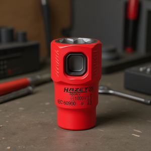 Llave de vaso hexagonal corta de 6 puntas Hazet, métrica, de 3/8'' con perfil de tracción y aislamiento protector de 1000V - Product Image 3