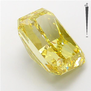Aniva 3.76CT HPHT Lab Grown IGI Certified Fancy Vivid Yellow Rectangular Cut Diamante suelto Modelo LG5461 para la fabricación de joyas - Product Image 4