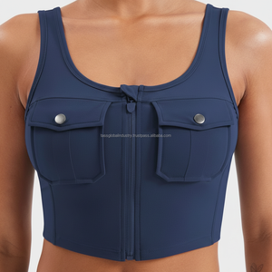 Sujetador Deportivo para Mujer con Doble Bolsillo, Espalda Baja, para Fitness, Yoga, Ropa de Gimnasio Personalizada para Verano - Product Image 6