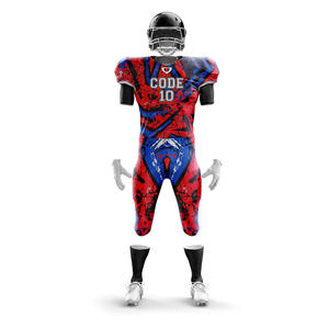 Vente en gros d'ensemble de vêtements de football américain avec logo personnalisé maillot respirant à manches courtes numéro de nom uniformes à bas prix - Product Image 2