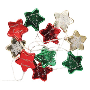 1,35 m. Ghirlanda di stelle LED multicolore a batteria (GSC 204600027) - Product Image 1