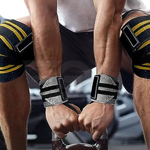 แผ่นรองเข่าอุปกรณ์ป้องกันกีฬาแบบปรับได้การดูดซับแรงกระแทกสำหรับวอลเลย์บอลบาสเกตบอลขี่จักรยานเดินป่าความปลอดภัยกลางแจ้ง - Product Image 5