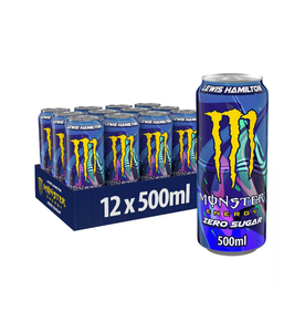 Boisson Énergisante Authentique Monster Lewis Hamilton Zero Sugar 24x500ml Canettes Saveur Fruits Secs 160mg Caféine Vente en Gros Approvisionnement en Vrac - Product Image 2