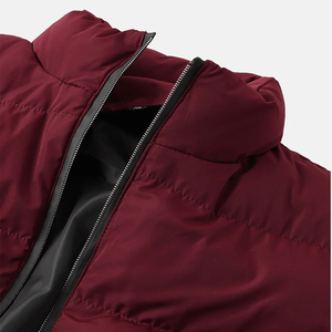 เสื้อกั๊กฤดูหนาวแบบเปลี่ยนได้สำหรับผู้ชายเสื้อปักเป้าคอตั้งมีซิปกันลม - Product Image 4