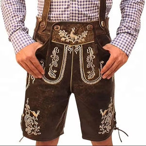 Lederhosen กางเกงขาสั้นหนังแท้สำหรับผู้ชายกางเกงบาวาเรียสั่งทำได้ตามต้องการ - Product Image 1