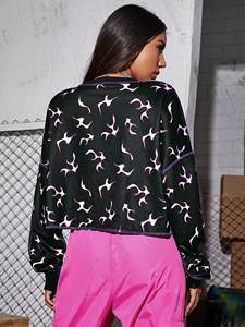 เสื้อฮู้ดสวมหัวแขนยาวสำหรับผู้หญิงผ้าฝ้าย100% สีทึบแฟชั่นฤดูหนาวพิมพ์ลายมีฮู้ด - Product Image 4