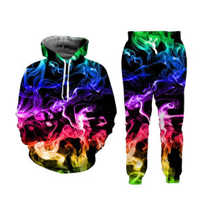 Sublimación 3D Traje de sudor de cuerpo completo Hombres Poliéster Ropa deportiva 2 piezas Ropa Sudadera con capucha Conjunto de chándal - Product Image 2