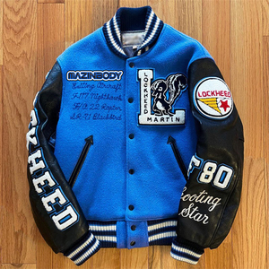 Venta al por mayor personalizado bordado Spandex Varsity chaqueta Unisex impreso último diseño chaquetas de béisbol - Product Image 2