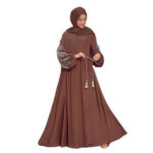 Robe Abaya Musulmane Modeste pour Femmes du Pakistan, Hijab, Printemps, Haute Qualité, Longueur au Sol, Polyester/Coton Respirant, Service OEM, Prix Bas - Product Image 2
