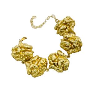 กำไลข้อมือและกำไลแบบคลาสสิกสำหรับผู้หญิง SOKU ชุบทอง ประดับลายวอลนัท ทำด้วยมือ เป็นมิตรกับสิ่งแวดล้อม เหมาะสำหรับเป็นของขวัญวันครบรอบ - Product Image 4