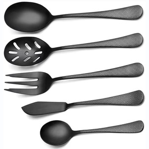 Cubiertos de acero inoxidable, ideales para utensilios de cocina, mesa, Hotel, uso doméstico, diseñador, 2 colores, mango, cubiertos, apto para lavavajillas, Juego de 3 - Product Image 4