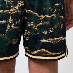 Pantalones cortos de jugador de baloncesto personalizables para hombre más vendidos OEM Casual Camo sublimación impresa su propio diseño pantalones cortos de malla OEM - Product Image 6