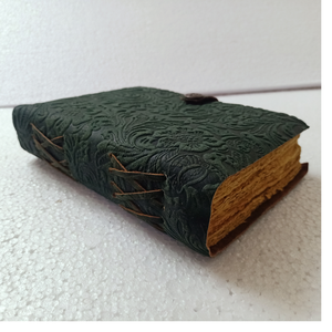 วารสารหนังลายนูน A3เกลียวทำด้วยมือมีลวดลายดอกไม้กระดาษขอบใบโบราณแบบโบราณงานตามสั่ง - Product Image 1