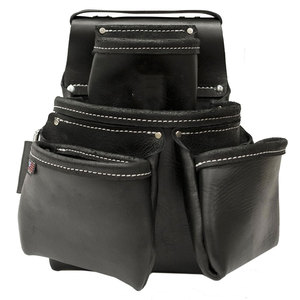 กระเป๋าใส่เครื่องมือหนังลายไม้เต็มตัวพร้อมตะเข็บเสริมแรงอุปกรณ์จัดระเบียบเครื่องมือหนังสำหรับประแจและไขควง - Product Image 1