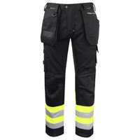 Pantalones de Trabajo de Alta Calidad con Múltiples Bolsillos, Pantalones de Trabajo de Invierno de Alta Visibilidad para Hombre, con Franjas Reflectantes, 100% Poliéster