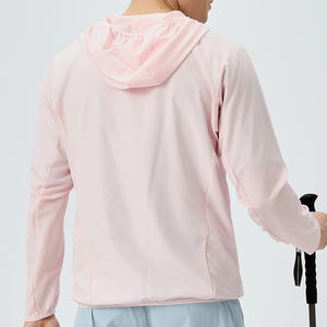 แจ็กเก็ตวิ่งน้ำหนักเบาสำหรับผู้ชายเสื้อกันลมปรับแต่งได้100% โพลีเอสเตอร์ - Product Image 2