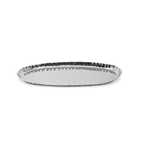 Plateau de service ovale en cuivre martelé poli, écologique, marque Divris, usage résidentiel, qualité alimentaire, finition élégante - Product Image 2