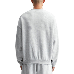 Heavyweight Custom Distressed Pullover Streetwear Printing 100% Cotton <b>Oversized</b> Waffle Knit Thermal Long Sleeve Sweatshirt Men - Product Image 4