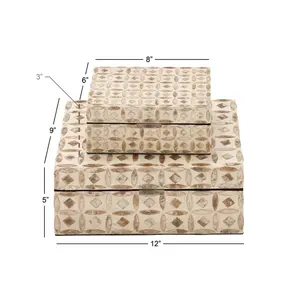 Gift Box Wooden <b>Mother</b> <b>of</b> <b>Pearl</b> Inlay Storage Box for Chocolate and <b>Jewelry</b> Display Handmade in Vietnam Manufacture - Product Image 5