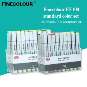 Finecolour EF100 24/36/48/60/72 색상 최고의 품질 듀얼 팁 스케치 아트 마커 펜 세트 케이스 - Product Image 6