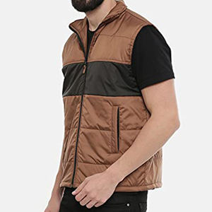 Hombres invierno nueva moda desmontable con capucha Color sólido hombres sin mangas chaleco acolchado abrigo chaqueta Puffer cremallera chaqueta - Product Image 4