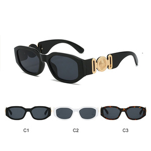 Lunettes de soleil de luxe pour hommes et femmes, logo personnalisé, UV400, tendance, monture carrée, vente en gros - Product Image 3