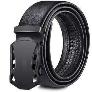 Ceinture en cuir de vache véritable pour homme avec logo personnalisé, boucle en acier, respirante et imperméable, stock accepte la personnalisation - Product Image 2