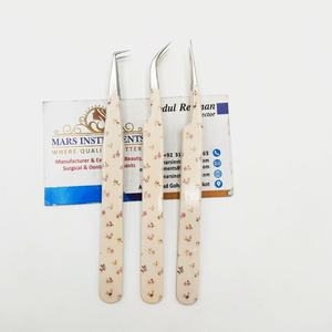 Pinzas para Extensión de Pestañas con Diseño de Recubrimiento de Papel, Agarre Perfecto, Pinzas Curvas en J de 90 Grados - Product Image 1