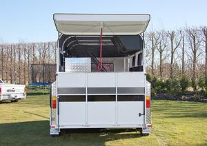 Remorque d'élevage en gros à parois latérales amovibles pour moutons, 3 chevaux, vaches, porcs, remorque à clôture 3 essieux - Product Image 3