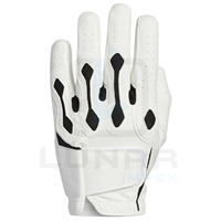 Personalizable mano izquierda blanco Cabretta piel de oveja guantes de golf de larga duración tamaño universal guantes deportivos flexibles