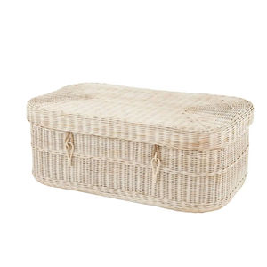 Cercueil en rotin naturel tissé à la main pour animaux de compagnie, beige doux, écologique, en osier, avec couvercle, boîte à souvenirs commémorative - Product Image 4
