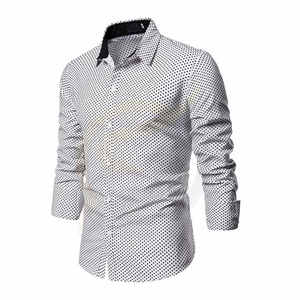 Men Casual Dress Shirts Outfit Button <b>Down</b> Blouse Cotton Jeans Jackets Collar Denim Shirt Long Sleeve Plaid Solid Pattern - Product Image 1