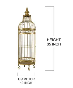 กรงนกขนาดเล็กแบบเรียบง่ายขนาดใหญ่กรงลวดโลหะขนาดเล็กกรงนกขนาดเล็กกรงนกสำหรับสัตว์เลี้ยงกรงนกแก้วแขวนในสวนแบบแฮนด์เมด - Product Image 5
