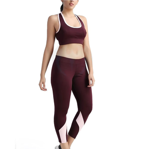 Conjunto de Yoga de 2 Piezas para Mujer, de Alta Calidad, Sin Costuras, Antibacteriano, Diseño Sólido, Spandex/Nailon, Ropa Deportiva para Gimnasio, Cintura Elástica - Product Image 2