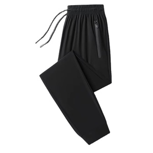 2025 haute qualité hommes pantalon boutonné nouvelle Collection d'été lâche Tube droit cordon Baggy pantalon grande taille Polyester - Product Image 6