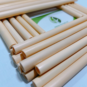 Pailles en bambou naturelles artisanales écologiques zéro déchet, 100 % compostables, sans plastique, réutilisables pour les boissons chaudes et froides - Product Image 3