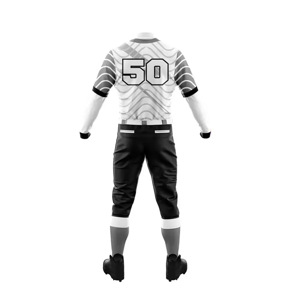 Top List Sportswear Confortable Sublimé Demi-manches Maillot de baseball avec pantalon Uniformes de baseball personnalisés pour hommes