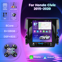 NaviFly NF nouvelle caméra panoramique à écran tactile Android 360 pour Honda Civic 2015-2020 avec jeu de voiture Android auto