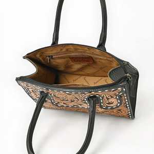 New Arrival Western Bohemian Style Eco-Friendly <b>Genuine</b> <b>Leather</b> <b>Handbag</b> Zipper Autumn Concealed Carry Flower Decorations - Product Image 6