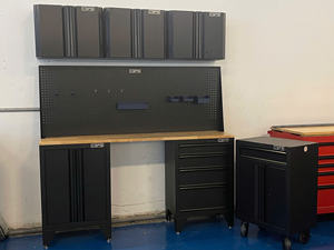 Armoire à outils d'atelier 183 cm avec roues, acier au carbone, rangement pour mécanicien, garage, entrepôt, chariot à outils, fabricant vietnamien - Product Image 4