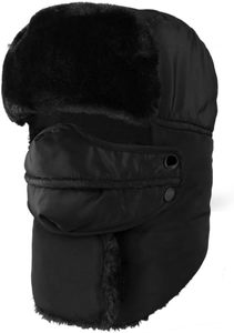 Cálido a prueba de viento invierno Faux Fur Trooper Trapper sombreros gorra de caza con orejeras para Mujeres Hombres - Product Image 2