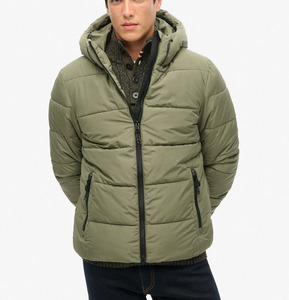 Veste d'hiver bouffante de haute qualité au design personnalisé pour hommes, manteau à capuche à bulles utilitaire chaud pour l'extérieur - Product Image 4