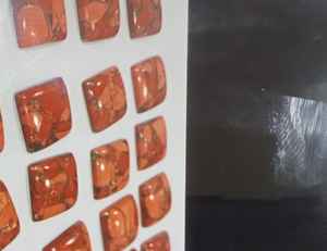 Obsidienne de Mahagoni de Meilleure Qualité, Paire Libre en Provenance d'Inde pour Bijoux, Couleur Turquoise, Forme Rectangulaire, Dos Plat, 20% de Réduction et Cadeau - Product Image 1