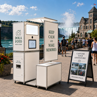 Photomaton en bois facilement démontable, modulaire, portable, station de selfie, faible coût d'expédition, à vendre