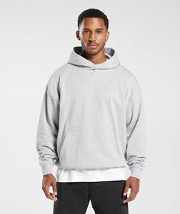High Quality Cotton Oversized Hoodie <b>Thick</b> <b>Fleece</b> Drop Shoulder Plain Blank Custom Hoodies For Mens - Product Image 5